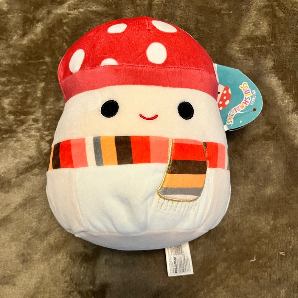 Malcolm the Mushroom with Scarf Squishmallow